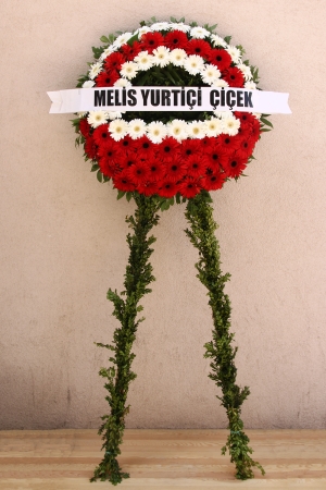 Red - White Funeral Wreath Series 1